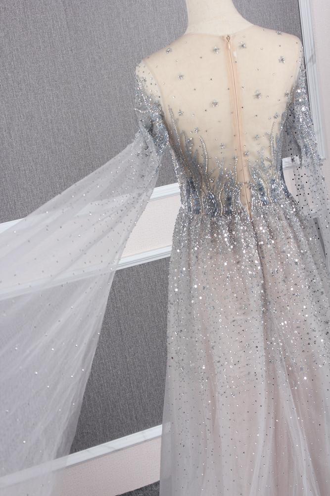 Evening Dresses Lace Appliqued O Neck New Design Vestido de Noche - Image 5