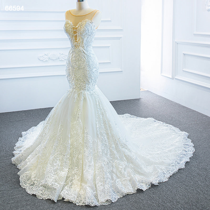 lace wedding dresses with detachable shawl sweetheart rhinestone mermaid wedding dresses