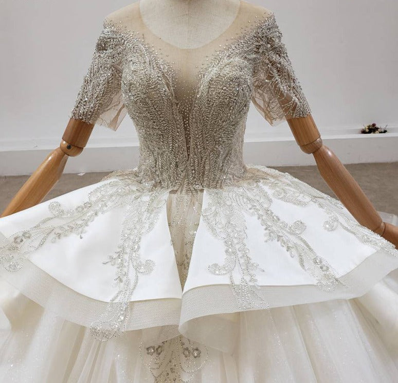 Princess Women Elegant Luxury Wedding Dress Ball Gown For Bride - Image 5