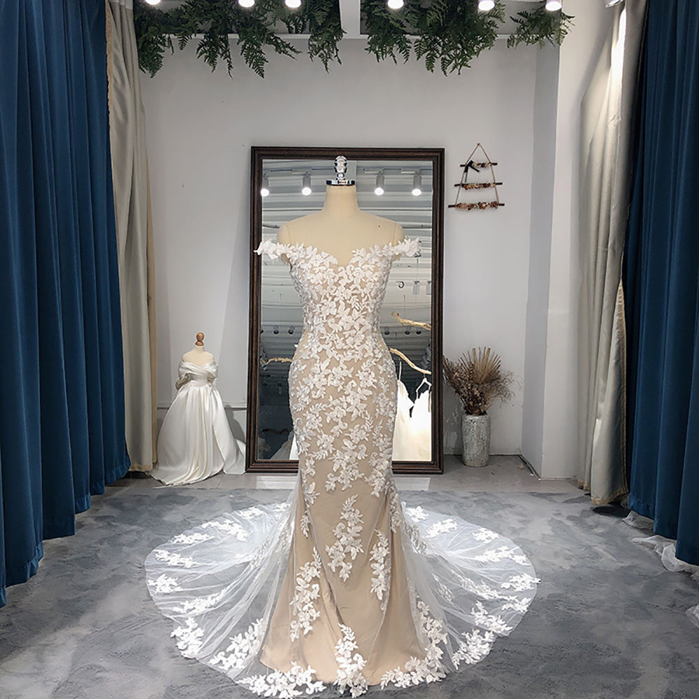Mermaid Off Shoulder Short Sleeve Sweetheart 2023 Bridal Dress