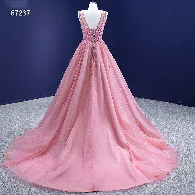 Women Fashion A Line Lace Elegant Evening Party Dress - Image 7