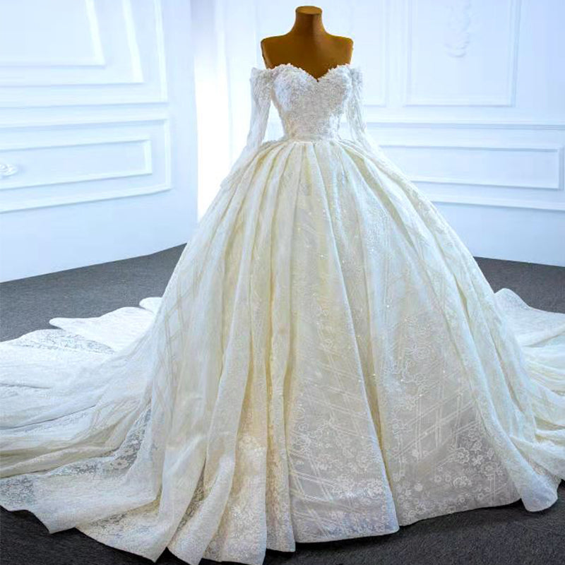 Bridal Gowns Wedding Dress Long Sleeves Luxury Ball Gown Wedding Dress
