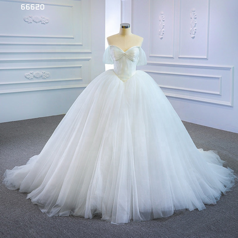 real elegant sweetheart off shoulder ivory luxury wedding dress bridal gown - Image 3