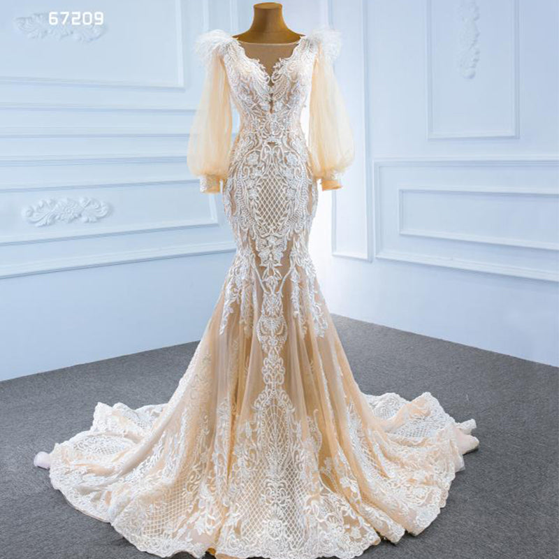 Lace Long Sleeve Party Gowns For Women Long Evening Dress