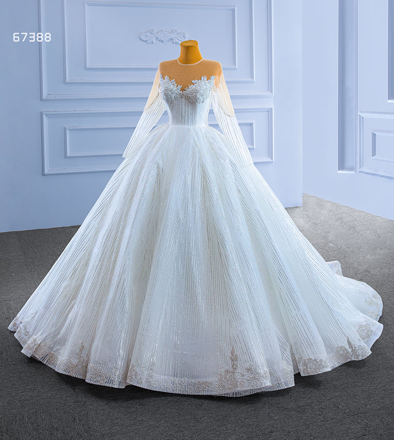 New Sweetheart Lace Beaded Sequin Bridal White Wedding Dress