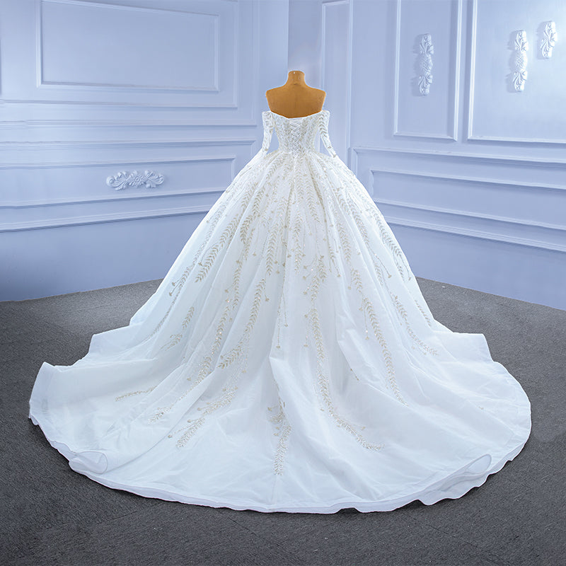 Off Shoulder luxury Wedding Dress Bridal Gown - Image 6