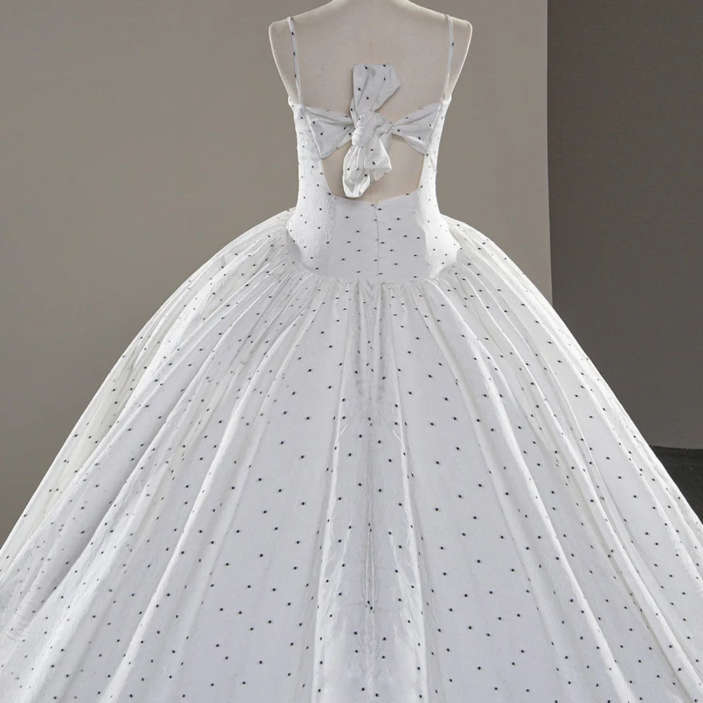 White Simplicity Wedding Dresses Embroidery Satin Sweetheart Bride Gowns Custom Made - Image 7