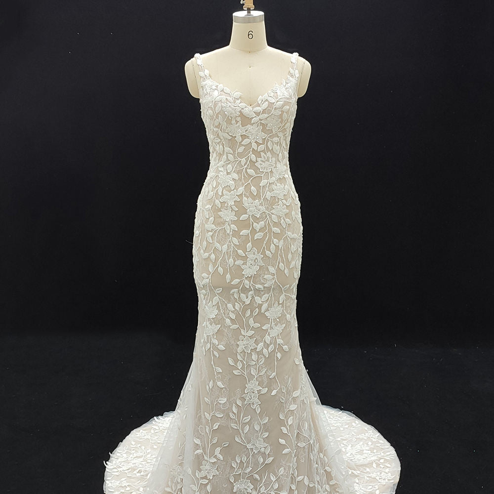 Luxury Wedding Dress Elegant White Mermaid Wedding Dress 2023 - Image 2