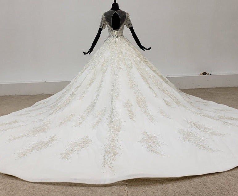 Wedding Dress Turkey Luxury Beading Crystal Wedding Dress - Image 5