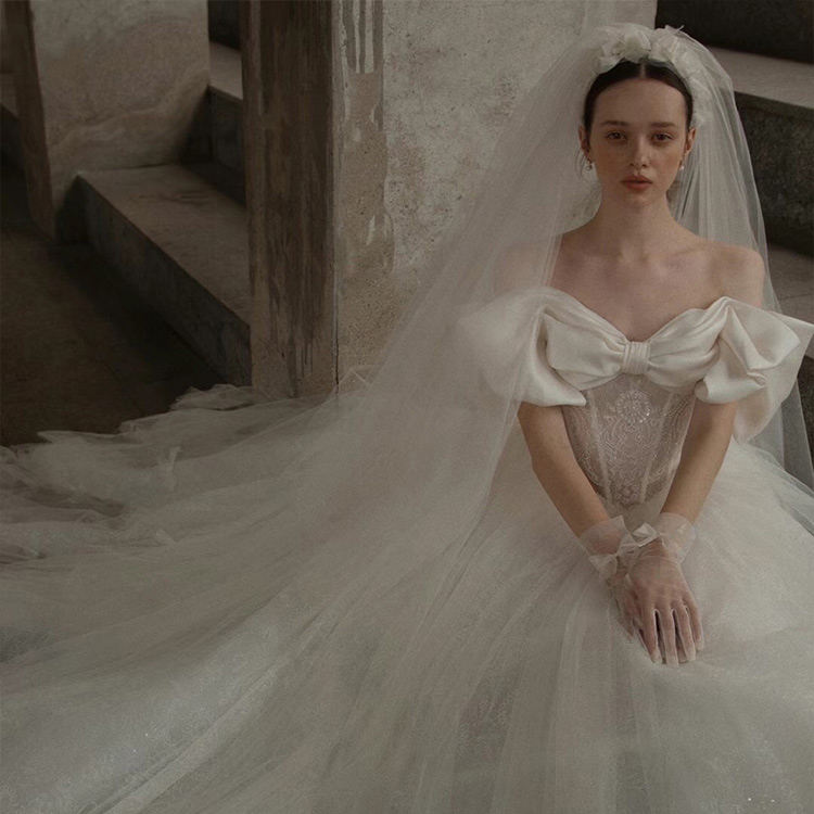 Luxury Crystal Off Shoulder Bridal Sweetheart wedding Gowns Dress - Image 8