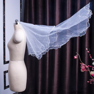 new design one layer white wedding bridal veil