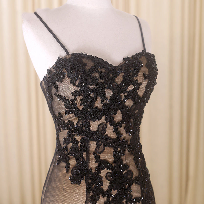 lace up back dress women long dresses with heavy applique sequin mermaid evening dresses - Image 4