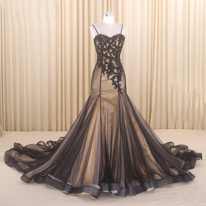 lace up back dress women long dresses with heavy applique sequin mermaid evening dresses