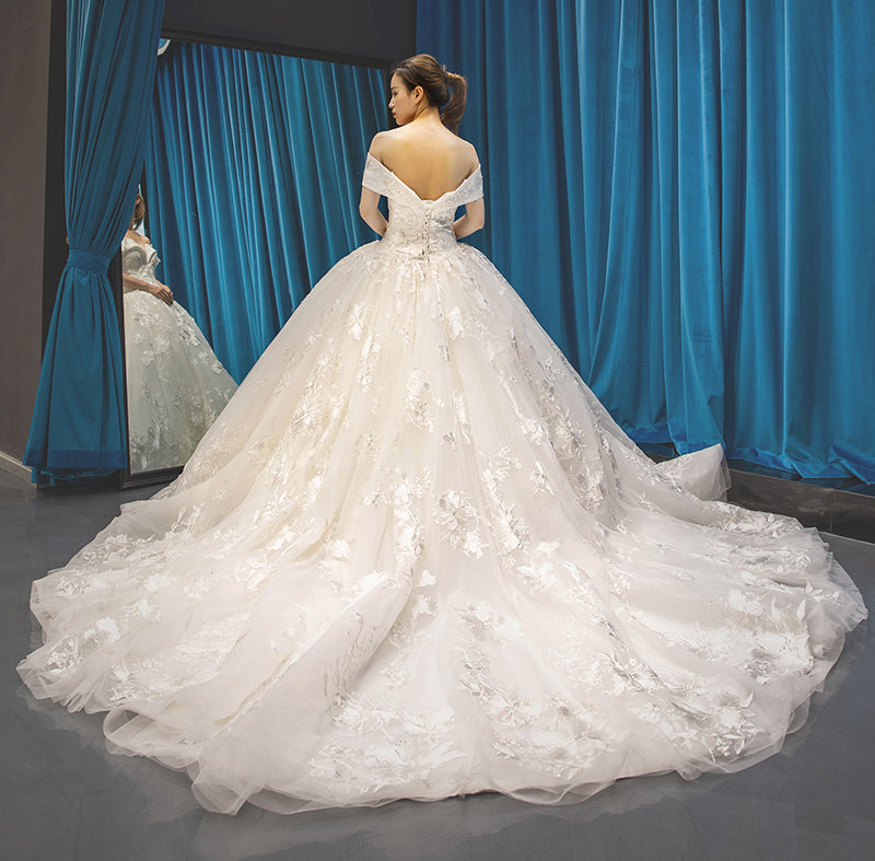 dress women lace off shoulder dresses fashions wedding gown - Image 5