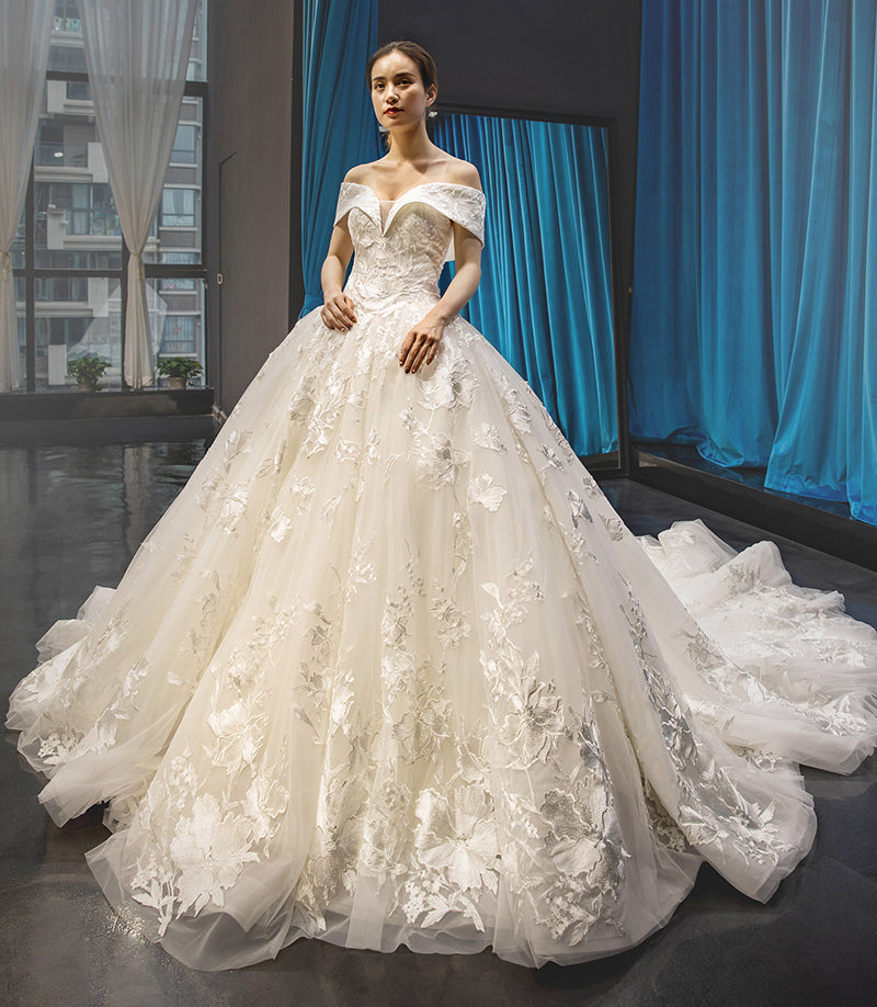 dress women lace off shoulder dresses fashions wedding gown - Image 3