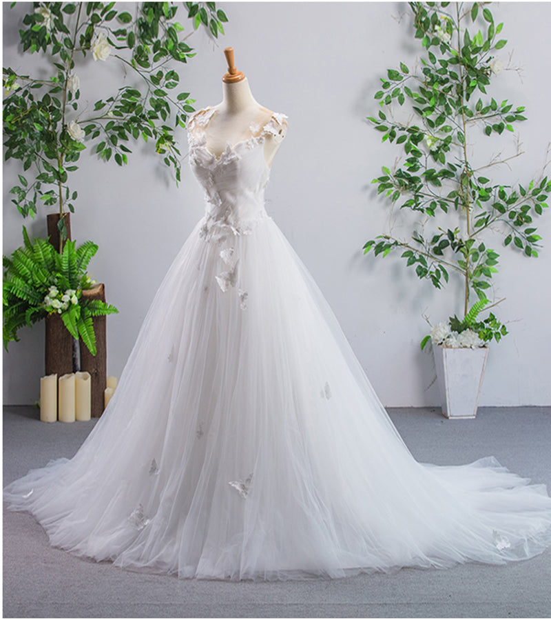elegant sexy v neck 3d flower pattern latest lace ball gown wedding bridal dress