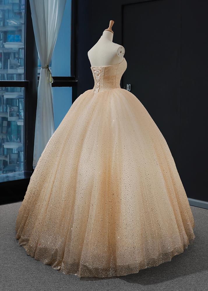 sweetheart long evening dress quinceanera dresses ball gown heavy beaded evening dresses - Image 7