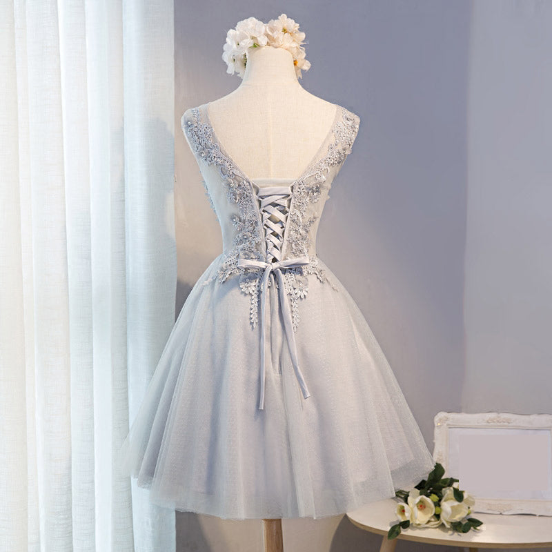 Real bridesmaid dresses short v-neck formal bridesmaid dresses - Image 4