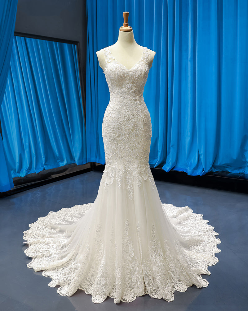 Bridal mermaid wedding dress love season luxury lace new super fairy wedding gowns