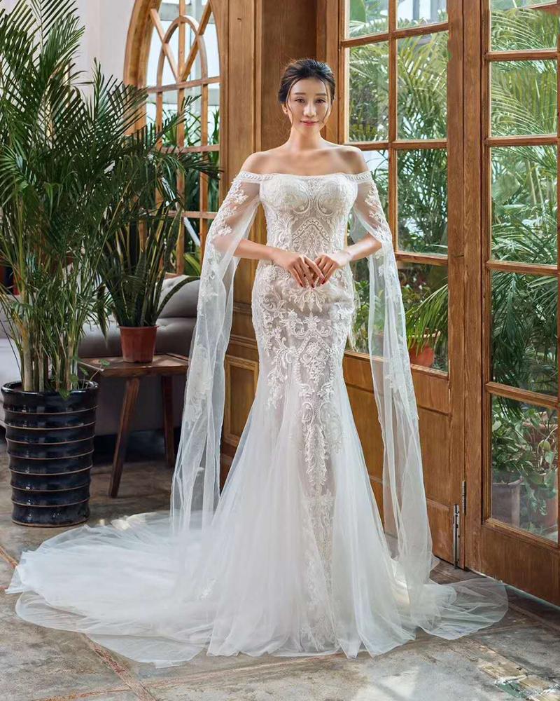 vintage beach factory direct elegant mermaid luxury wedding dress - Image 6