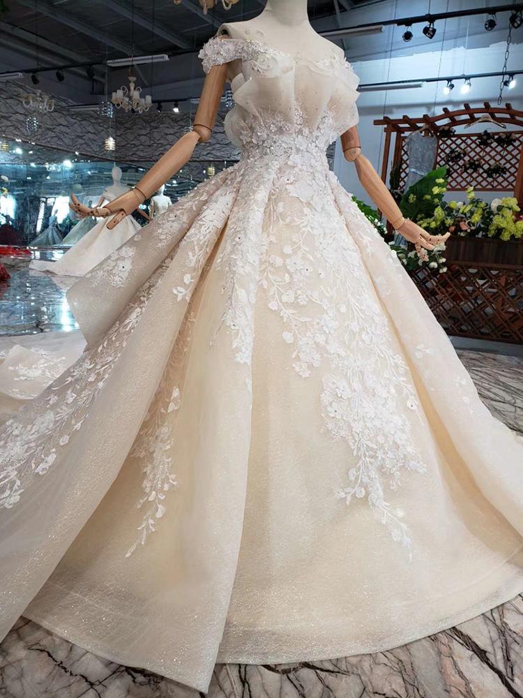 special elegant long off shoulder applique ivory sexy princess wedding gowns