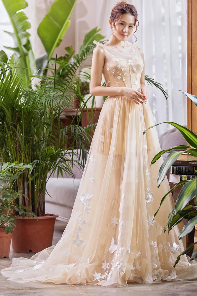 evening dresses women dresses 3d pattern princess gold elegant cheap formal gowns - Image 5