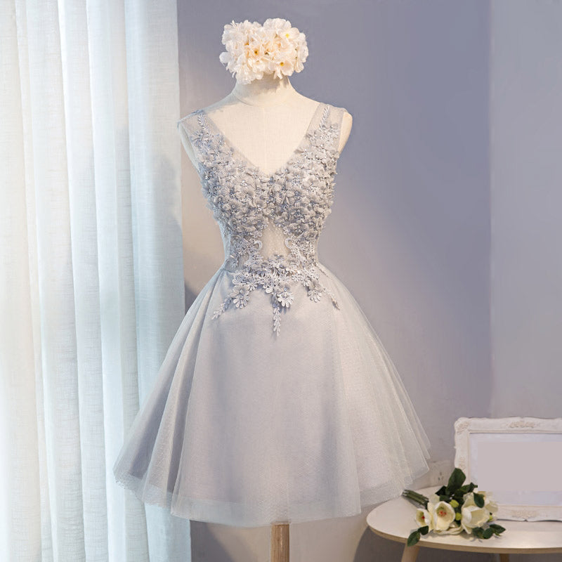 Real bridesmaid dresses short v-neck formal bridesmaid dresses - Image 5