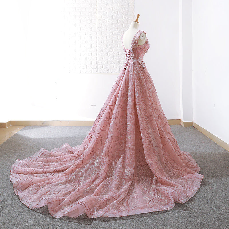 luxury ladies open leg sexy prom dresses sequin flower pattern evening dress - Image 4
