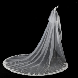 popular lace wedding long bridal veils