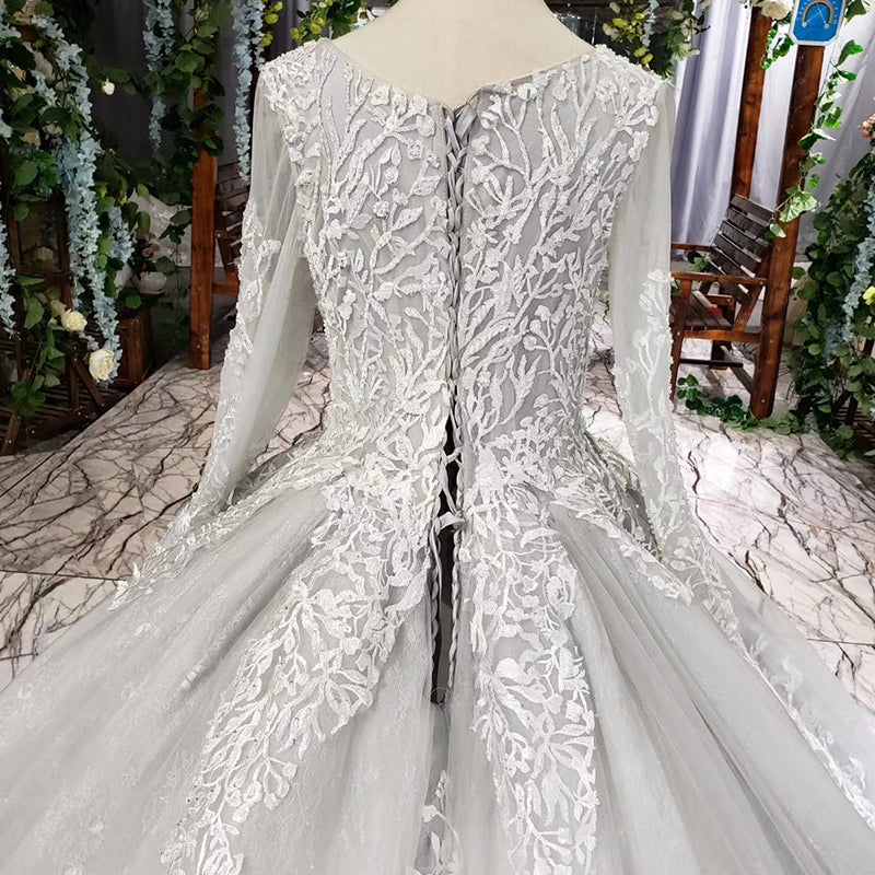 heavy applique pattern high quality wedding dress bridal gown - Image 5