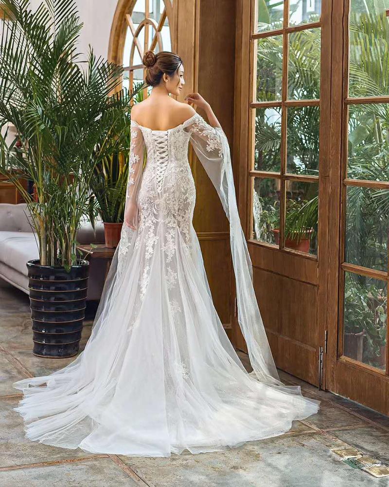 vintage beach factory direct elegant mermaid luxury wedding dress - Image 4