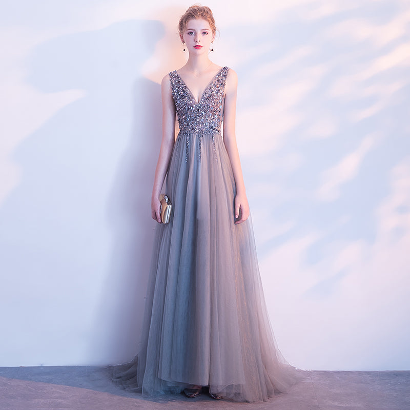 v neck appliques china custom made long prom evening gown dress
