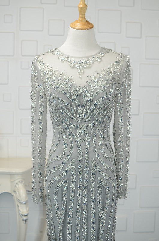 fashion design women luxurious dress long sleeve formal dresses - Image 5