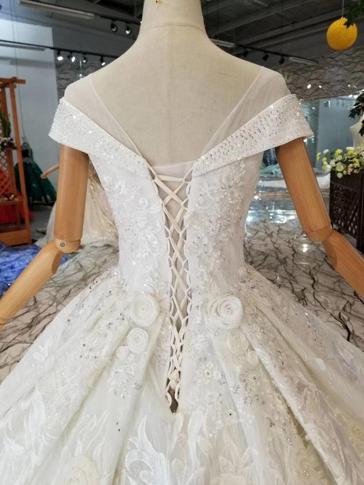 wedding dress short sleeves ball gowns with long veil - Image 7