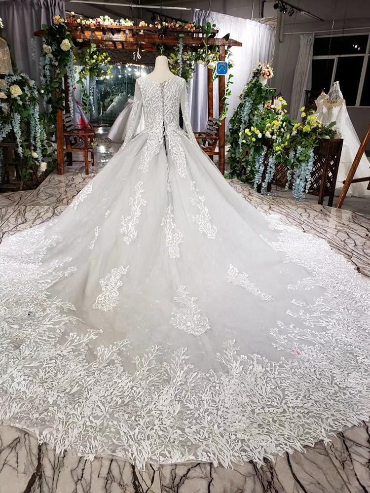 heavy applique pattern high quality wedding dress bridal gown - Image 7