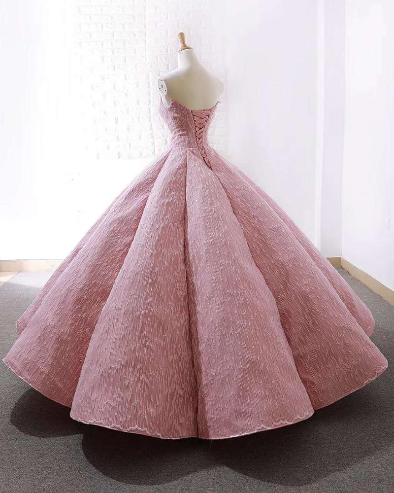 v neck pink dress pleat women lace up high quality long evening dress - Image 4