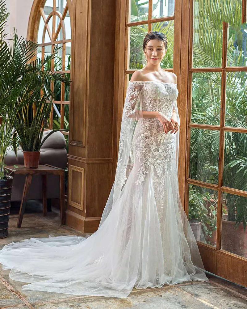 vintage beach factory direct elegant mermaid luxury wedding dress - Image 2