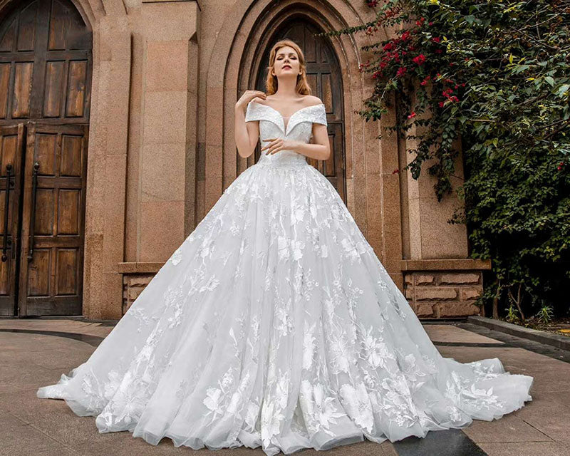 dress women lace off shoulder dresses fashions wedding gown - Image 6