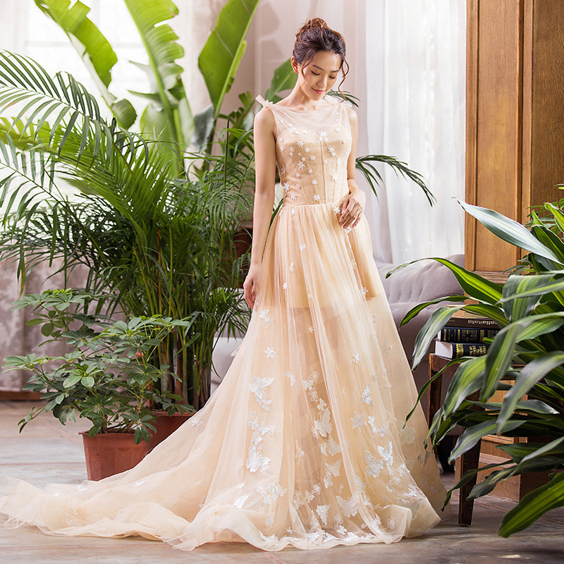evening dresses women dresses 3d pattern princess gold elegant cheap formal gowns - Image 4