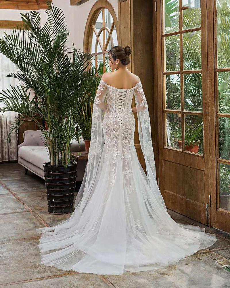 vintage beach factory direct elegant mermaid luxury wedding dress - Image 7