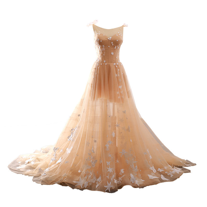 evening dresses women dresses 3d pattern princess gold elegant cheap formal gowns - Image 7