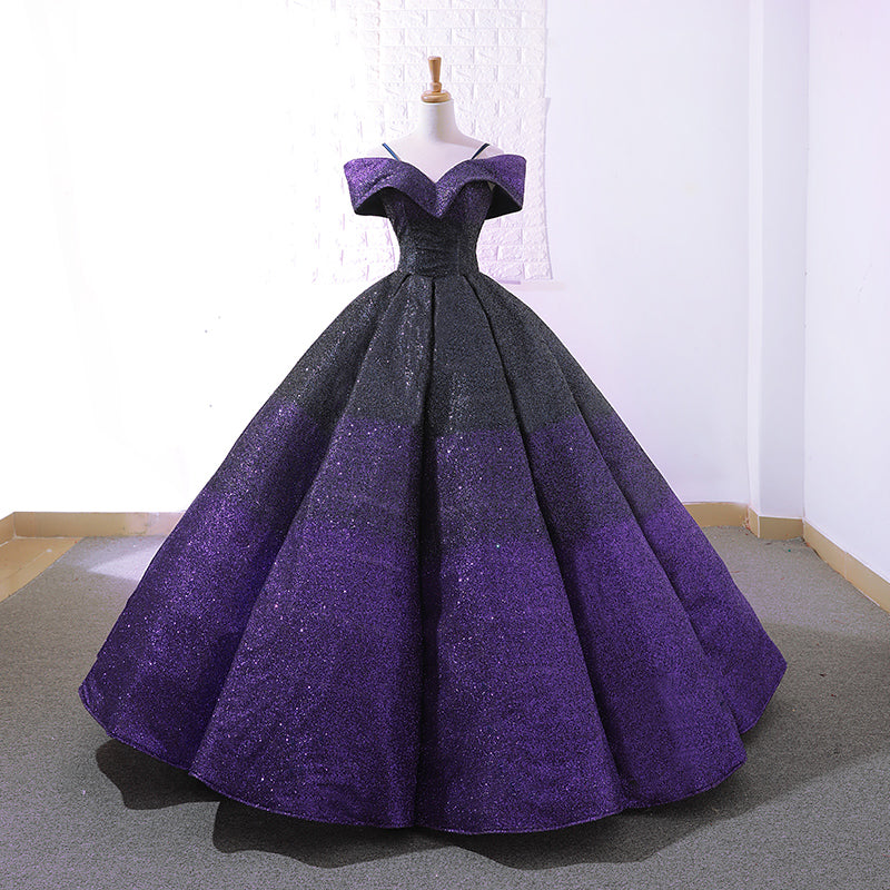 formal dresses women evening party purple gown pleat modern evening dresses
