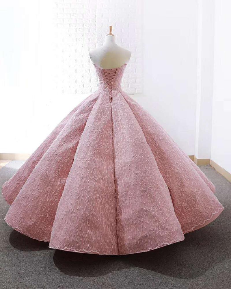 v neck pink dress pleat women lace up high quality long evening dress - Image 5