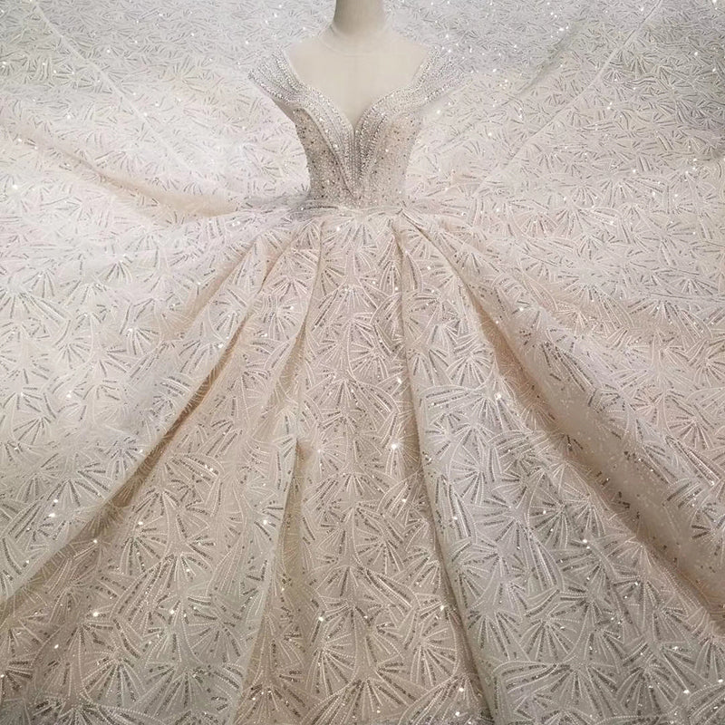 real high quality sexy deep v neck keyhole back wedding dress bridal gown