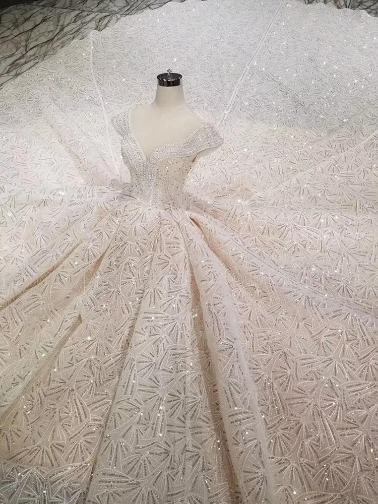 real high quality sexy deep v neck keyhole back wedding dress bridal gown - Image 5