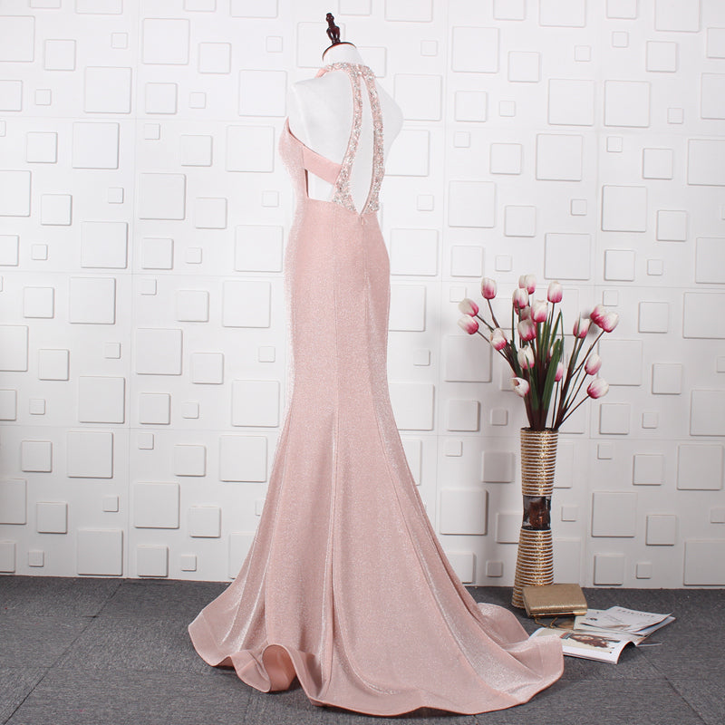 Luxury Deep V Neck Elegant Mermaid light purple evening gown - Image 7