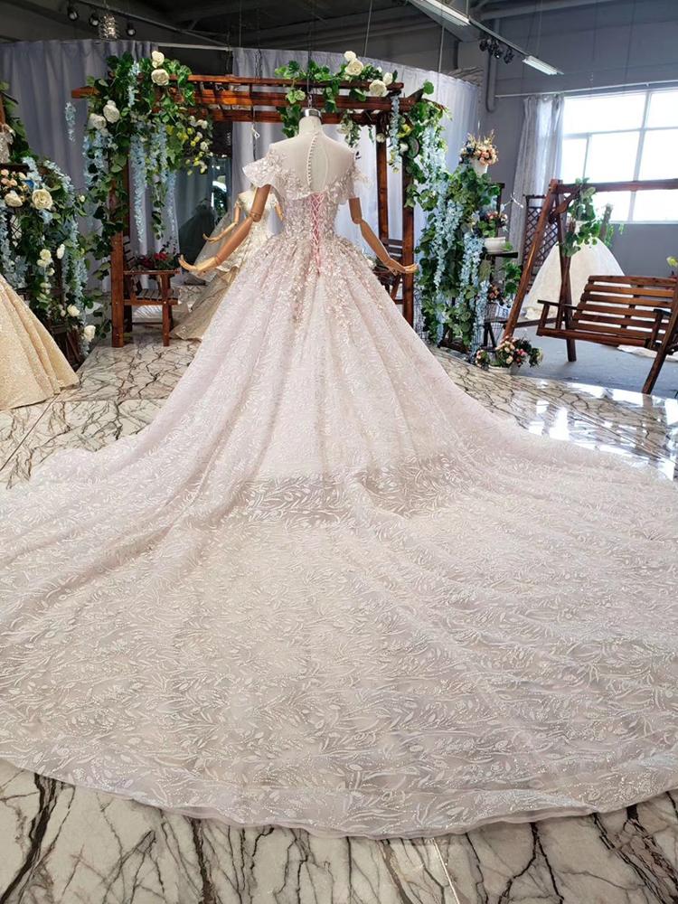 applique pattern women wedding dress ball gown luxury wedding dress - Image 7