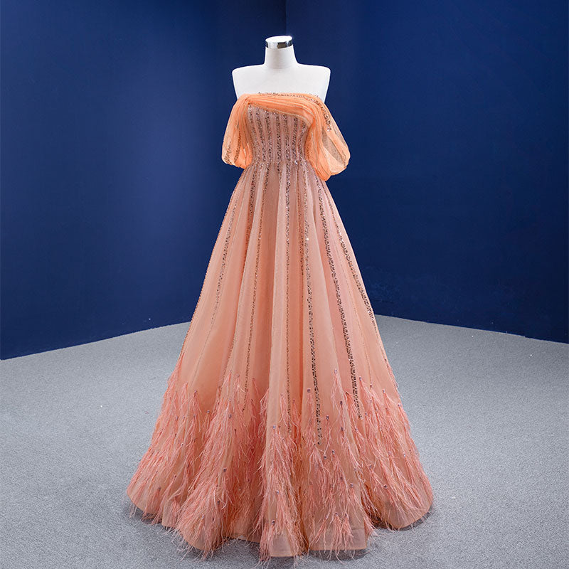 New style ladies elegant tube top lace sequins fringed ball evening dress - Image 3