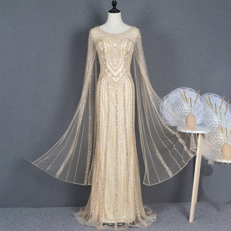 Fashion Design Long Sleeve Party Gowns For Women Evening Dress - Image 4