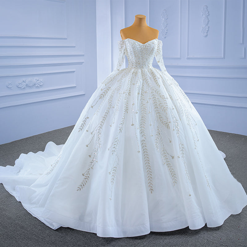 Off Shoulder luxury Wedding Dress Bridal Gown - Image 2